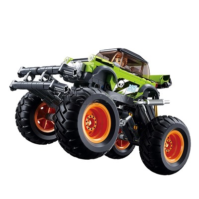 Конструктор "Монстр-трак" зелёный (264 дет.) в коробке