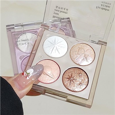 Палетка мерцающих теней 4 цвета "Космос" Dikalu, палитра 01