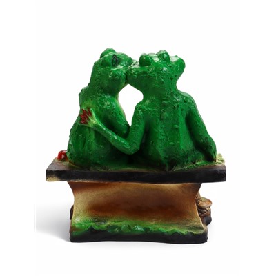 Садовая фигура из гипса «Две лягушки на лавочке», 31×20×29 см, МИКС