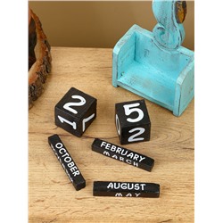 Календарь настольный «Морской конёк», 11×5×19 см, дерево, бирюзовый