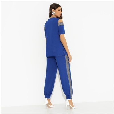 Брючный комплект из трикотажа, Нешуточная конкуренция (blue 2 в 1)