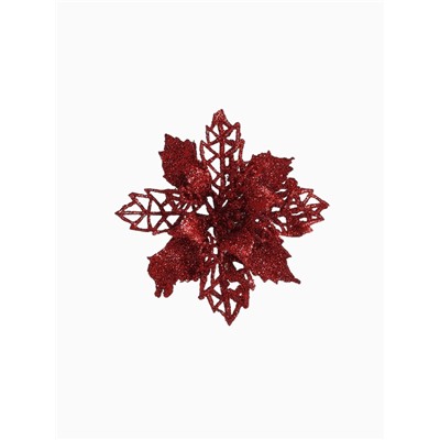 Ёлочные игрушки 4 шт. «Зимнее волшебство. Цветы ажурные - блеск», 8×8 см, МИКС