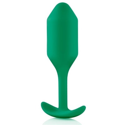 Зеленая пробка для ношения B-vibe Snug Plug 2 - 11,4 см.