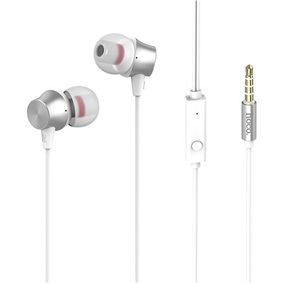 Проводные наушники с микрофоном внутриканальные Hoco M51 Proper sound universal Jack 3,5  (white)