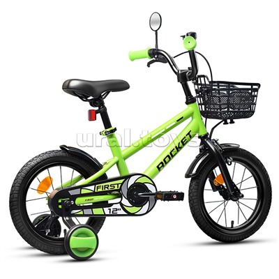 Велосипед 12" Rocket First, цвет зеленый
