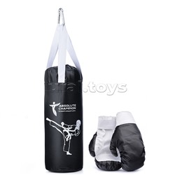 Набор детский игровой "Я-Чемпион" 2кг черный (перчатки, груша)