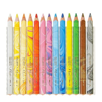 Карандаши 13 цветов 5.6 мм Koh-I-Noor Magic 3408, с многоцветным грифелем, корпус МИКС, L=175 мм
