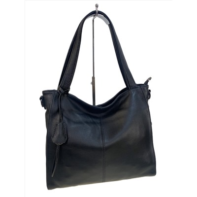 Женская сумка из натуральной кожи, цвет черный