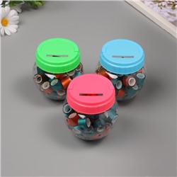 Клейкая лента пластик в банке «Глори. Оранж, морской», набор 40 шт., 1.2 см, дл.0.9 м, 7×7×9 см