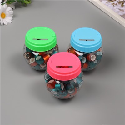 Клейкая лента пластик в банке «Глори. Оранж, морской», набор 40 шт., 1.2 см, дл.0.9 м, 7×7×9 см