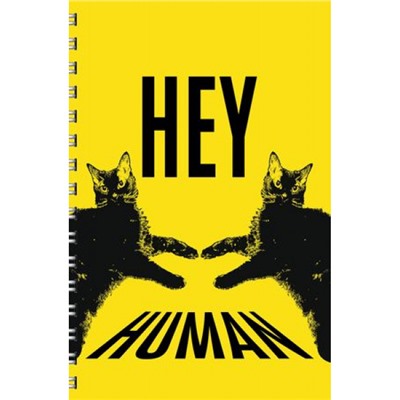 Тетрадь А4  80л клетка на спирали "Hey human" ТСЛ4805181 Эксмо