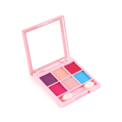 Косметика детская «Спелая клубничка» для девочек: тени 6 цветов, блеск прозрачный 10 г, заколки для волос