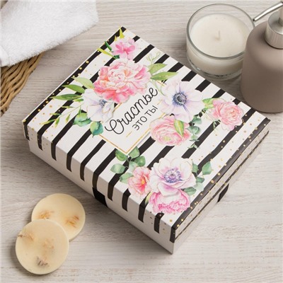 Салфетки махровые «Этель. Счастье это ты», 5 шт., 30×30 см, хлопок 100%, зелёные/розовые