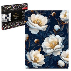 Алмазная мозаика по номерам 30х40 см (НА ПОДРАМНИКЕ) "БЕЛЫЕ МАКИ" Частичная выкладка 71440 Феникс