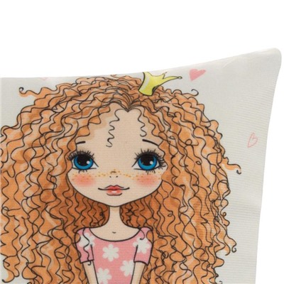 Наволочка декоративная Этель Девичьи истории»Мечты» 40×40 см, велюр