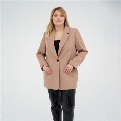 Пиджак женский MIST plus-size, размер 52, бежевый