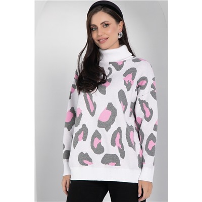 Джемпер Лоренсия (бело-розовый) Б12701-18