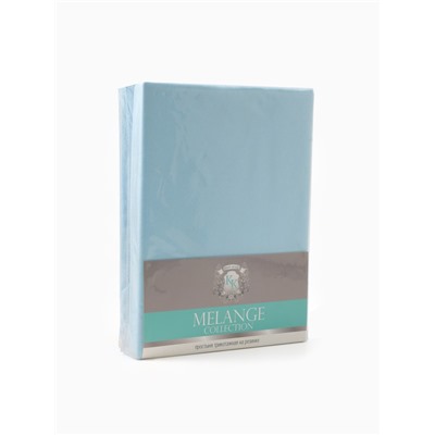 Простыня на резинке 2-спальная KUPU-KUPU, 180×200+20 см, голубая, трикотаж