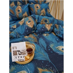 Пододеяльник бязь люкс на молнии - Перо павлина