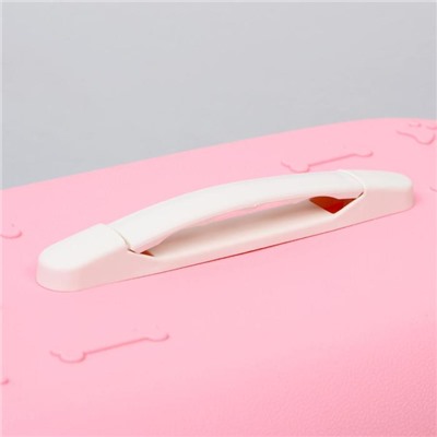 Переноска пластиковая, 47.5×33×31 см, розовая