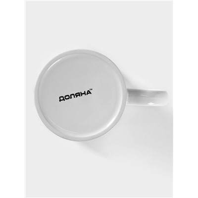 Кружка Доляна «Классика», 350 мл, керамика, белая