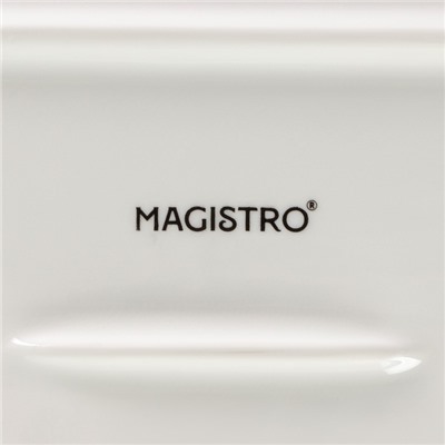 Блюдо для запекания Magistro «Бланш», 35.5×22 см, фарфор, белое
