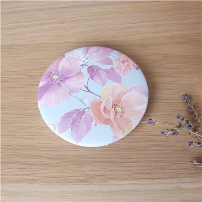 Зеркало карманное 7 см Цветы / MX-230 /уп 60/720/OPP