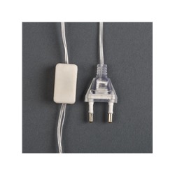 Гирлянда «Нить» 4.5 м с насадками «Прищепки-звёзды», IP20, прозрачная нить, 20 LED, свечение синее, 220 В