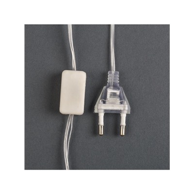 Гирлянда «Нить» 4.5 м с насадками «Прищепки-звёзды», IP20, прозрачная нить, 20 LED, свечение мульти (RG/RB), мигание, 220 В