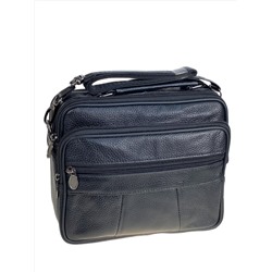 Сумка мужская из натуральной кожи, цвет черный