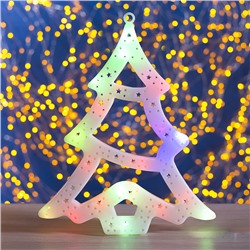 Светодиодная фигура «Ёлка» 25×32 см, пластик, 220 В, свечение мульти (RG/RB)