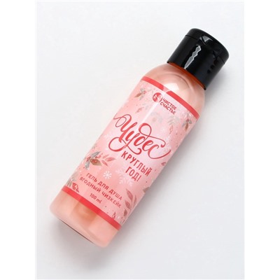 Новогодний подарочный набор косметики «Исполнения желаний»: гель для душа 100 мл и мочалка для тела, Чистое счастье