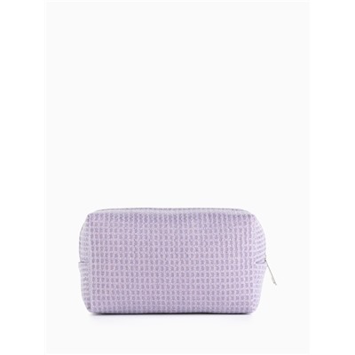 Косметичка на молнии женская, с подкладкой, маленькая, сиреневая