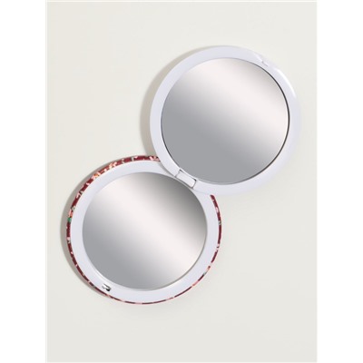 Зеркало складное «Цветочная поляна», d=7.5 см, с увеличением х2, МИКС