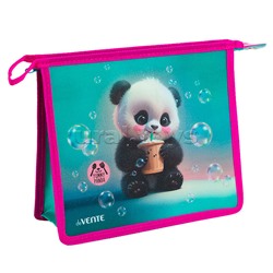 Папка для тетрадей "Yummy Panda" A5 (243x200x80 мм) с текстильным расширением 80 мм, на молнии