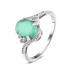 Кольцо из серебра изумруд, SL-RIC42