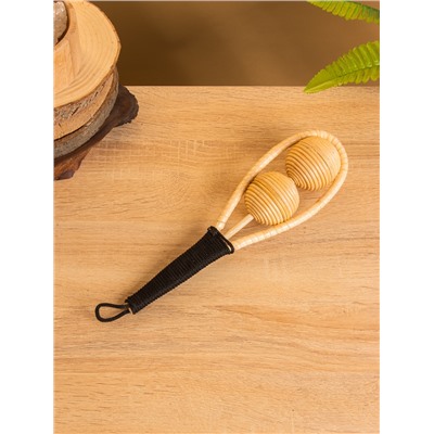 Сувенирный музыкальный инструмент «Маракас двойной», 27×8×5 см, ротанг