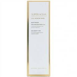 Missha, Super Aqua, увлажняющая эмульсия с экстрактом секрета улитки для обновления клеток кожи, 130 мл (4,39 жидк. унции)