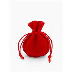 Мешочек бархатный, 7×9 см, красный