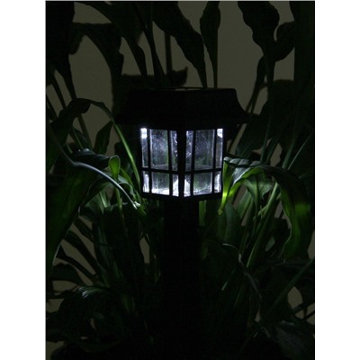 Садовый светильник на солнечной батарее «Фонарик», 1 LED, свечение белое