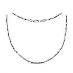 Колье из серебра с серым марказитом родированное К 0634 МАРсв-серый