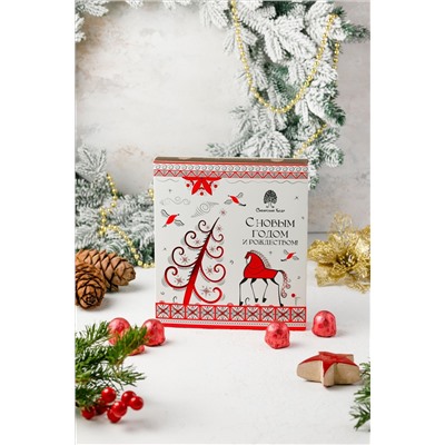 Кедровый грильяж с Клюквой / 120 г / Мезенская роспись / в подарочной обложке