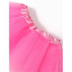 Юбка детская Крошка Я 17см, фатин, атлас, полиэстер 100%, цв. ярко-розовый, ОТ 20см