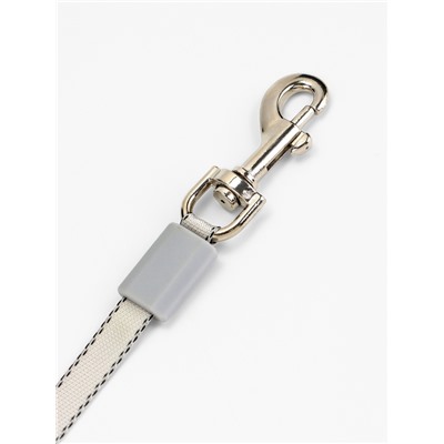 Рулетка - поводок для собак, лента 3 метра, белая/зелёная