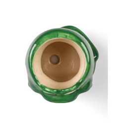 Декоративное кашпо для цветов «Крокодильчик Дино», 7×7×9 см, керамика, зелёное