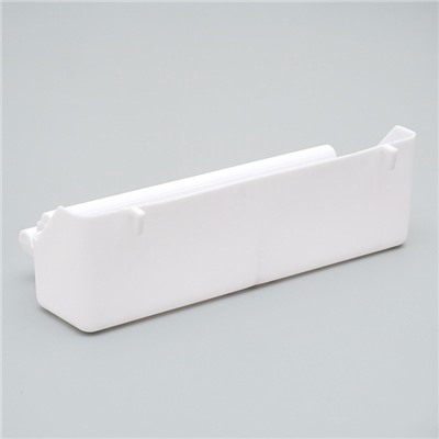 Кормушка для птиц, 21×5.8×5.6 см, с жёрдочкой для любых клеток, пластик, белая