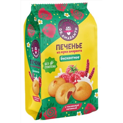 Печенье бисквитное с вишнёвой начинкой Dr. Amaranth 200г ЭКОПРОДУКТЫ, 1183440