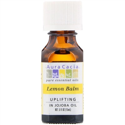 Aura Cacia, Мелисса, бодрящая, 0,5 жидкой унции (15 мл)