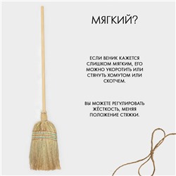 Метла 5-ти прошивная «Сорго», 500 г, 140 см, нить