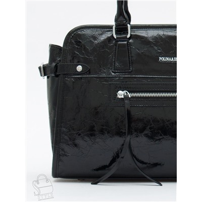 Сумка женская кожаная 8053Q black Polina&Eiterou